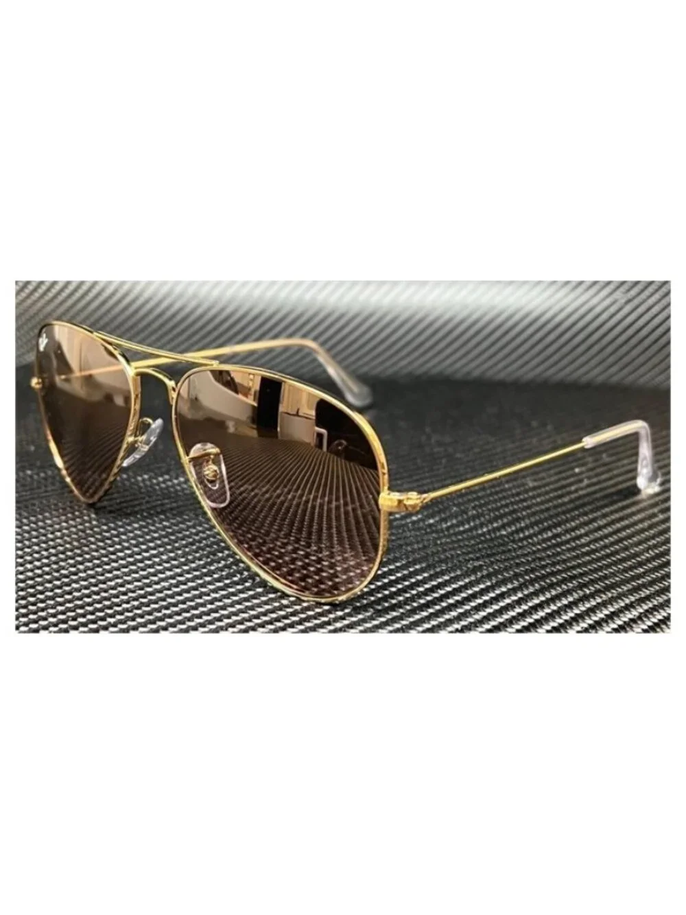 New Ray-Ban Men  Gold Sunglasses  62- 14- 140